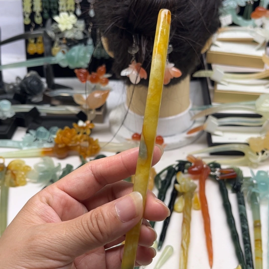 蛇纹石玉合金发簪