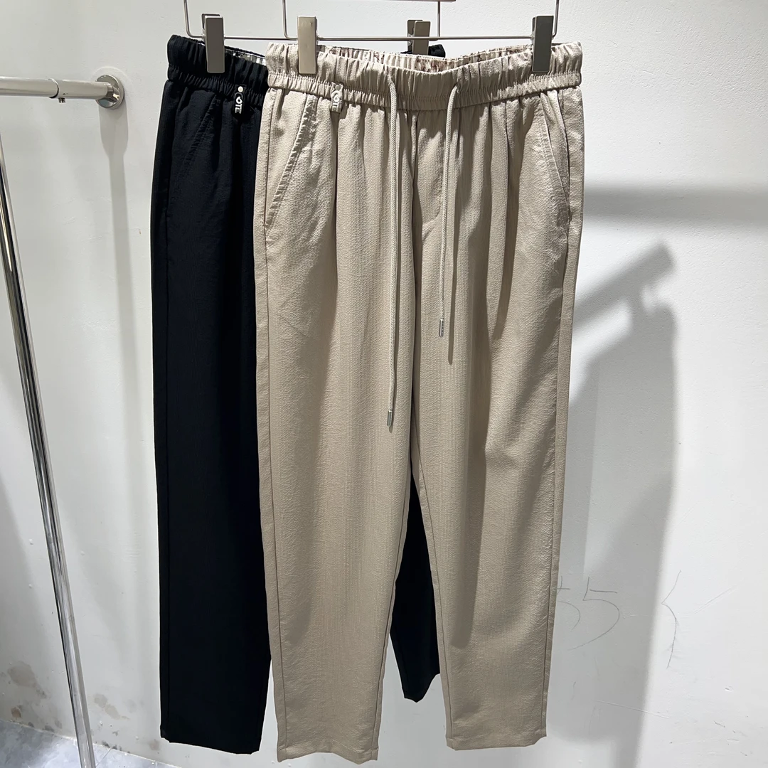 2025新款透气时尚裤子薄款舒适夏季休闲裤微弹力百搭铜氨丝男裤