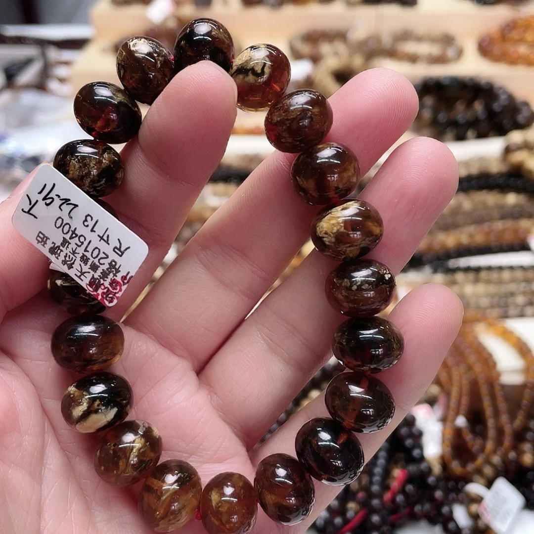 琥珀裸石未镶嵌十三10044