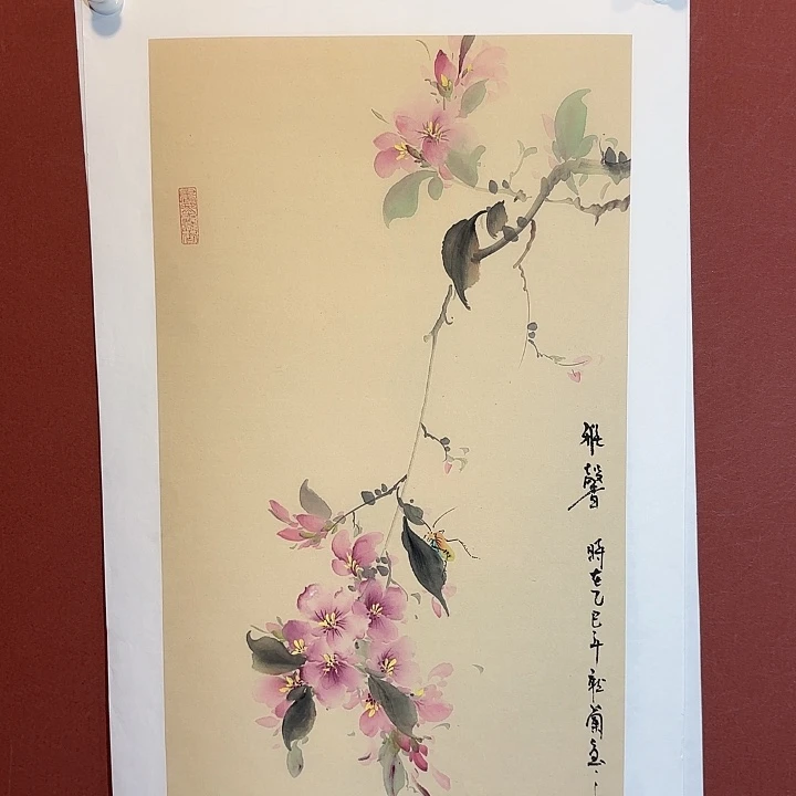 国画听兰老师花鸟