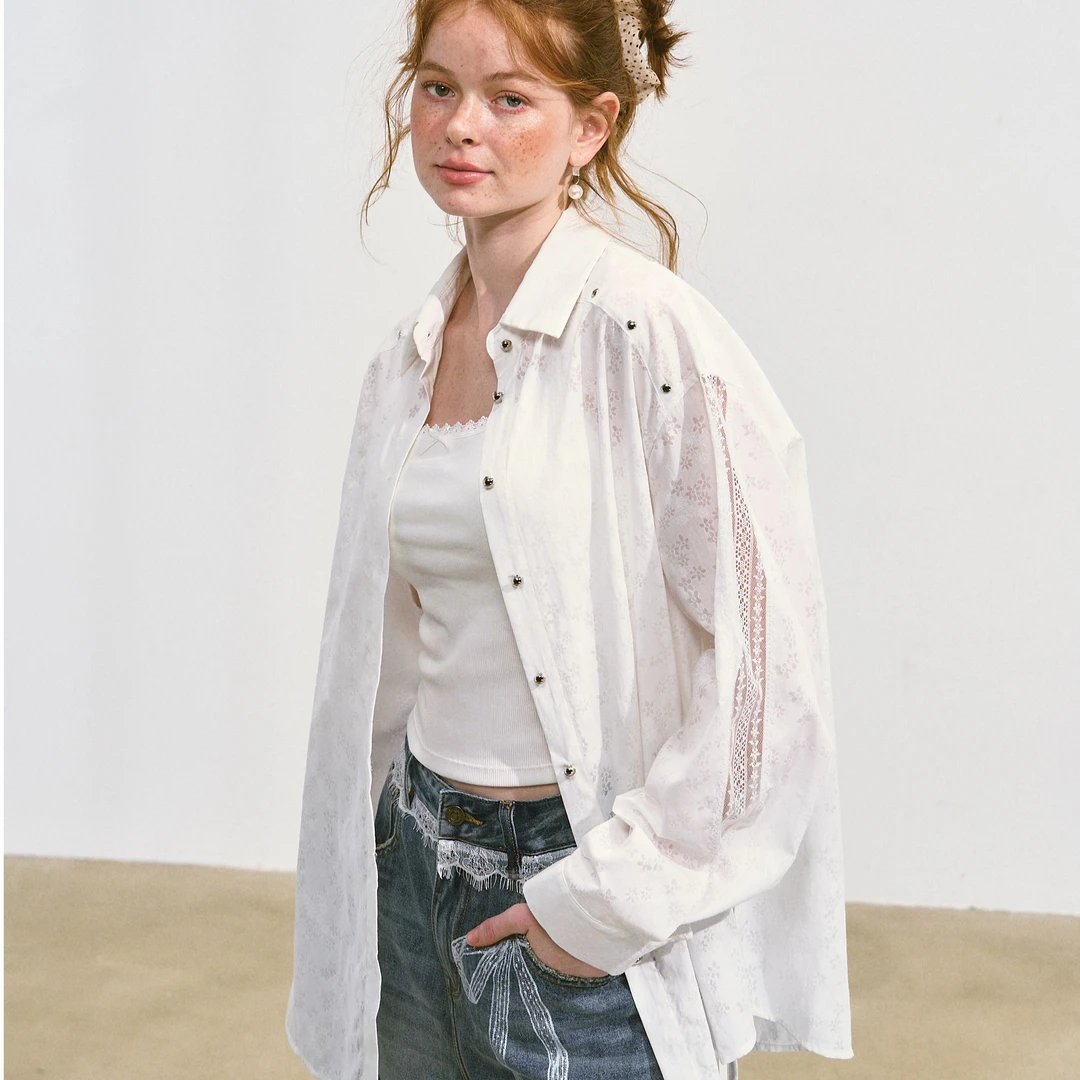 SOMESOWE【王雪糕专属】凉感系带防晒衬衫