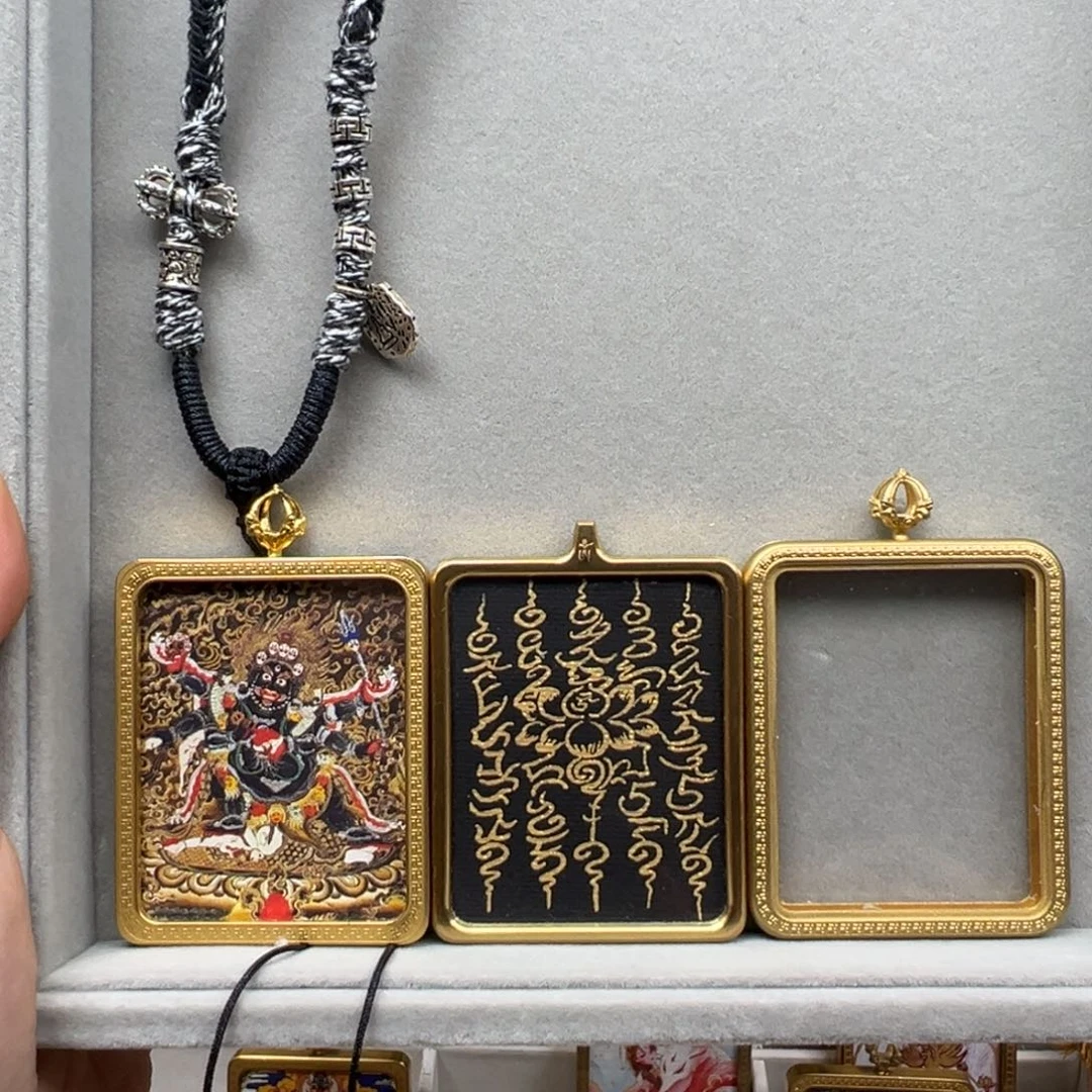 吊坠唐****收铜双面大黑天五条绳子9号