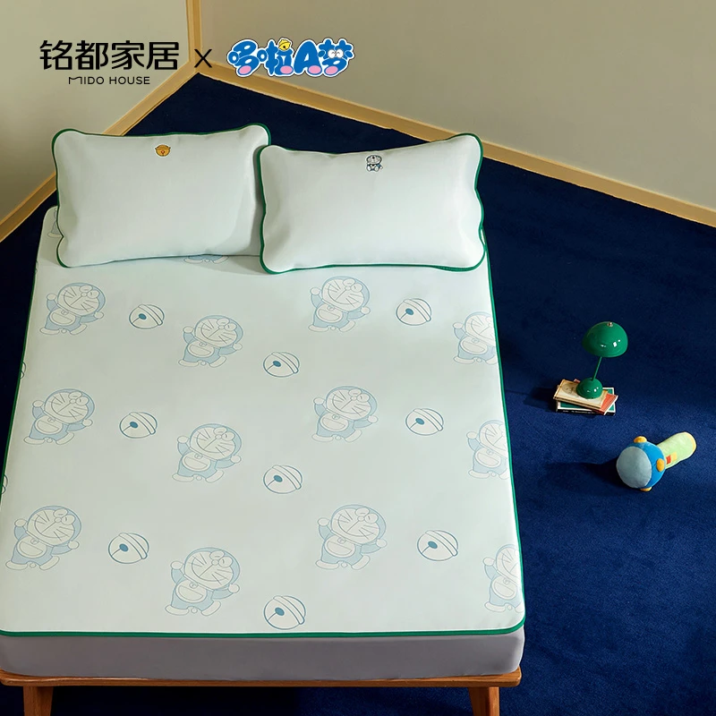 MIDOHOUSE「来跳舞吧」哆啦A梦联名冰丝凉席可水洗夏季空调软冰席