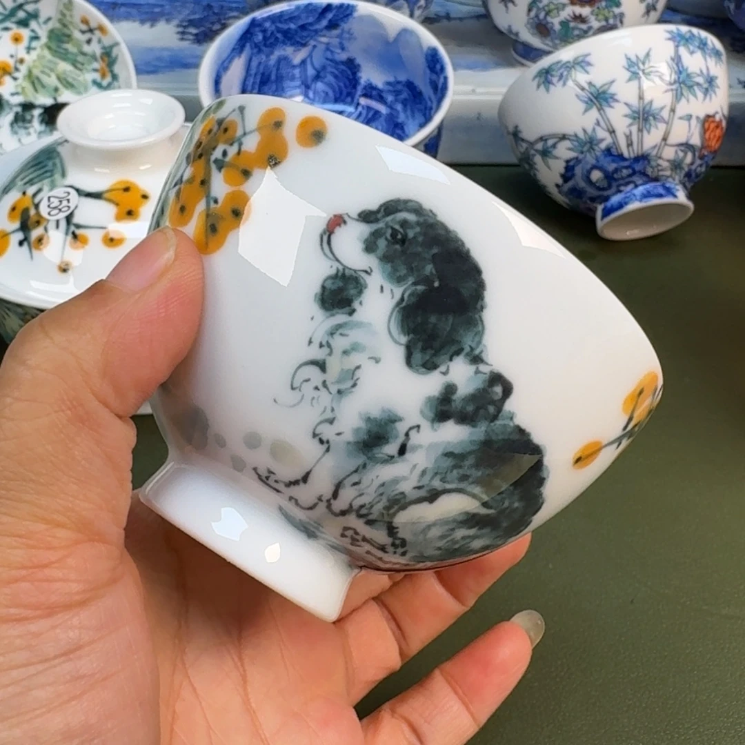 陶瓷景德镇纯手绘茶具圆圆224