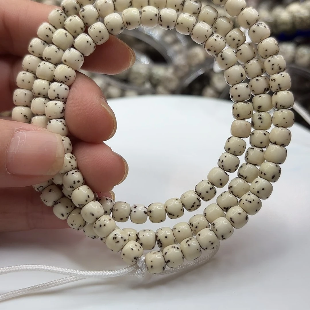 星月菩提吊坠65桶骨瓷白双留白