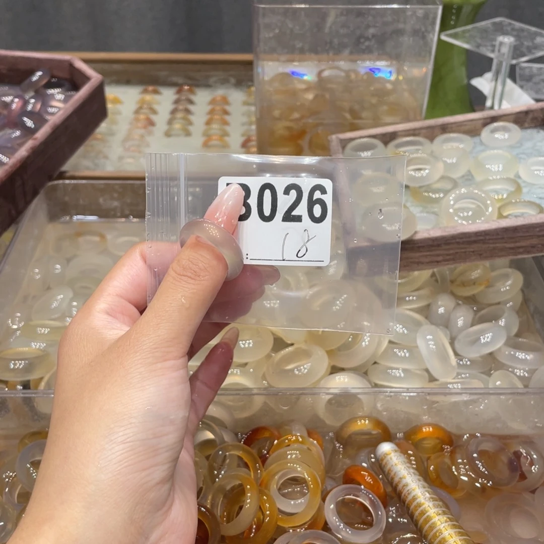 玛瑙/玉髓未镶嵌戒指026