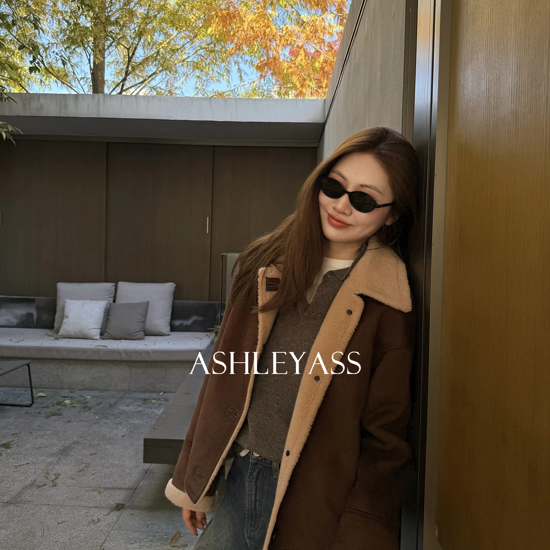 【ASHLEYASS】“赛罗”颗粒羊毛小元宝针织架构翻领外套LSS241711S
