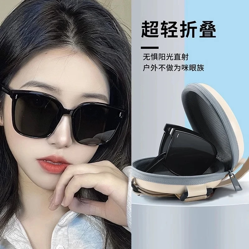 折叠墨镜新款夏季高级感显脸小防晒防紫外线近视太阳眼镜