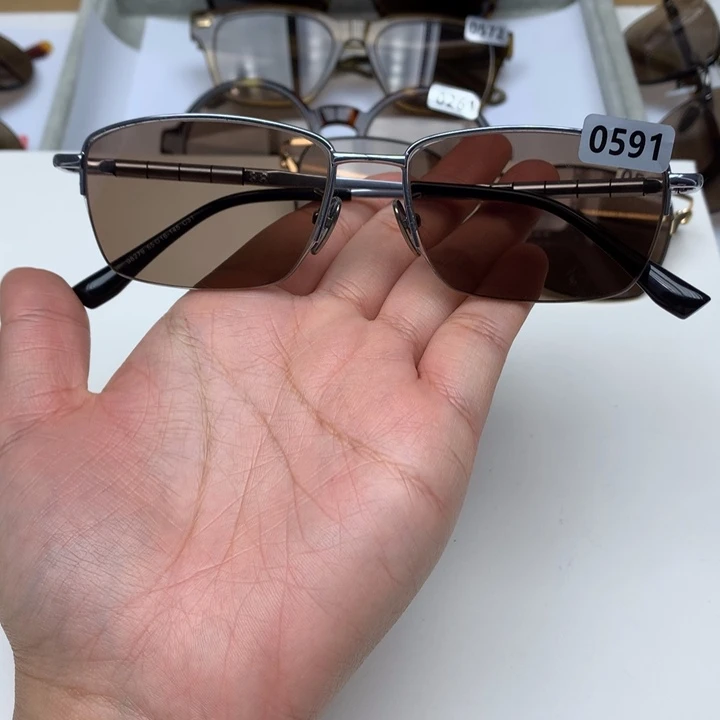 一体款半框茶水晶0591