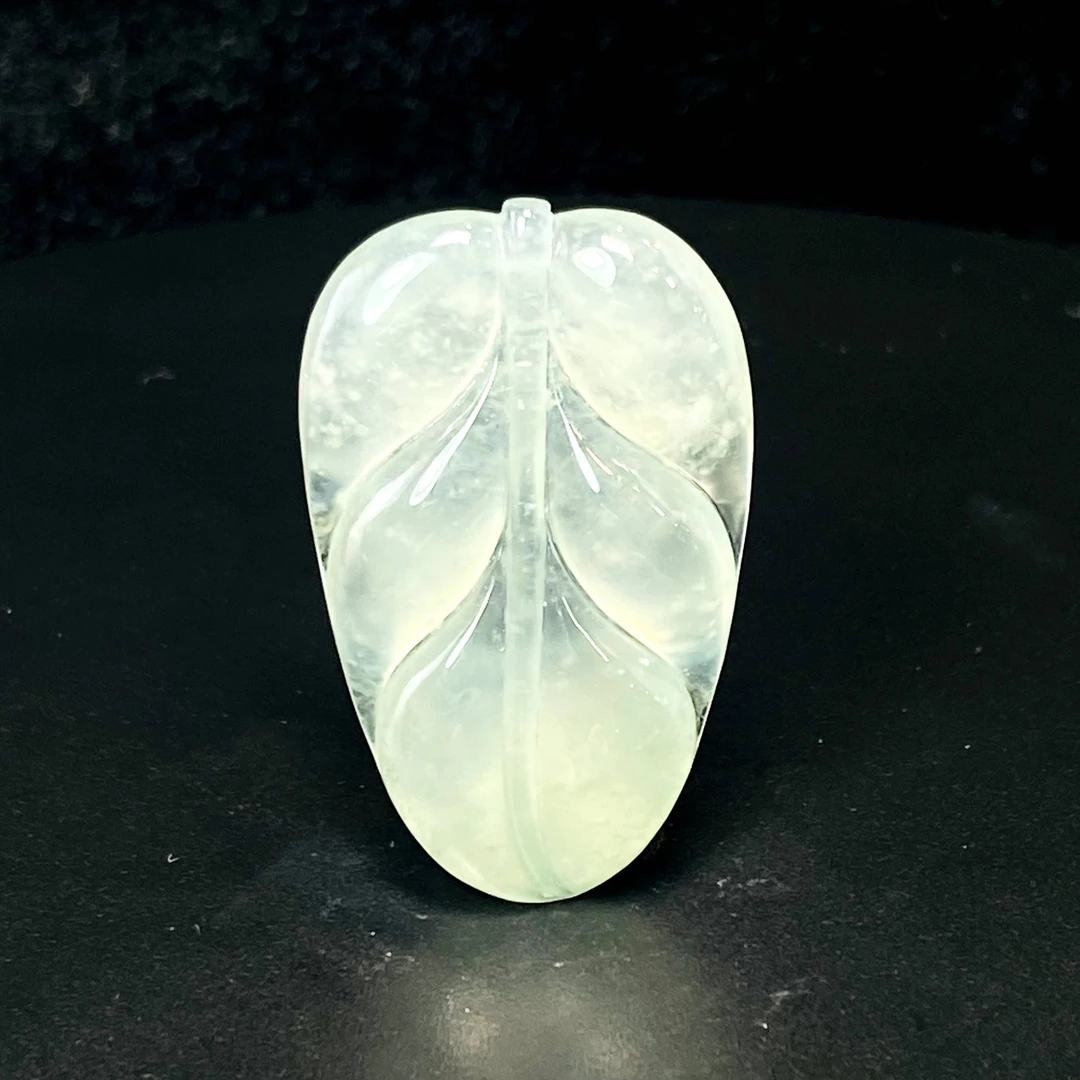 RX15天然缅甸A货翡翠冰种绿树叶/044817/北京中保拍卖