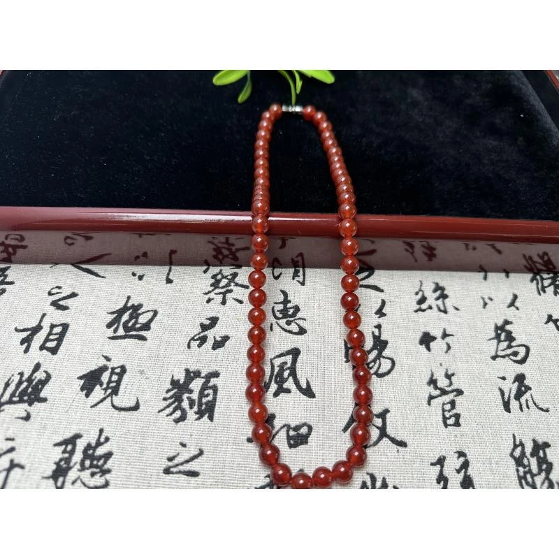 【王美丽】红玛瑙圆珠项链妈妈链（多样性发一件）