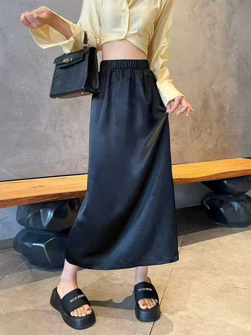 『雨美 Show』2261黑色夏季百搭半裙