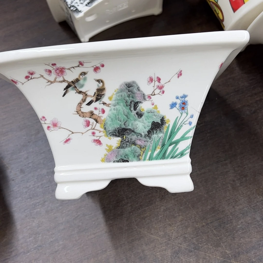 紫砂花盆348号瑕疵19/10cm