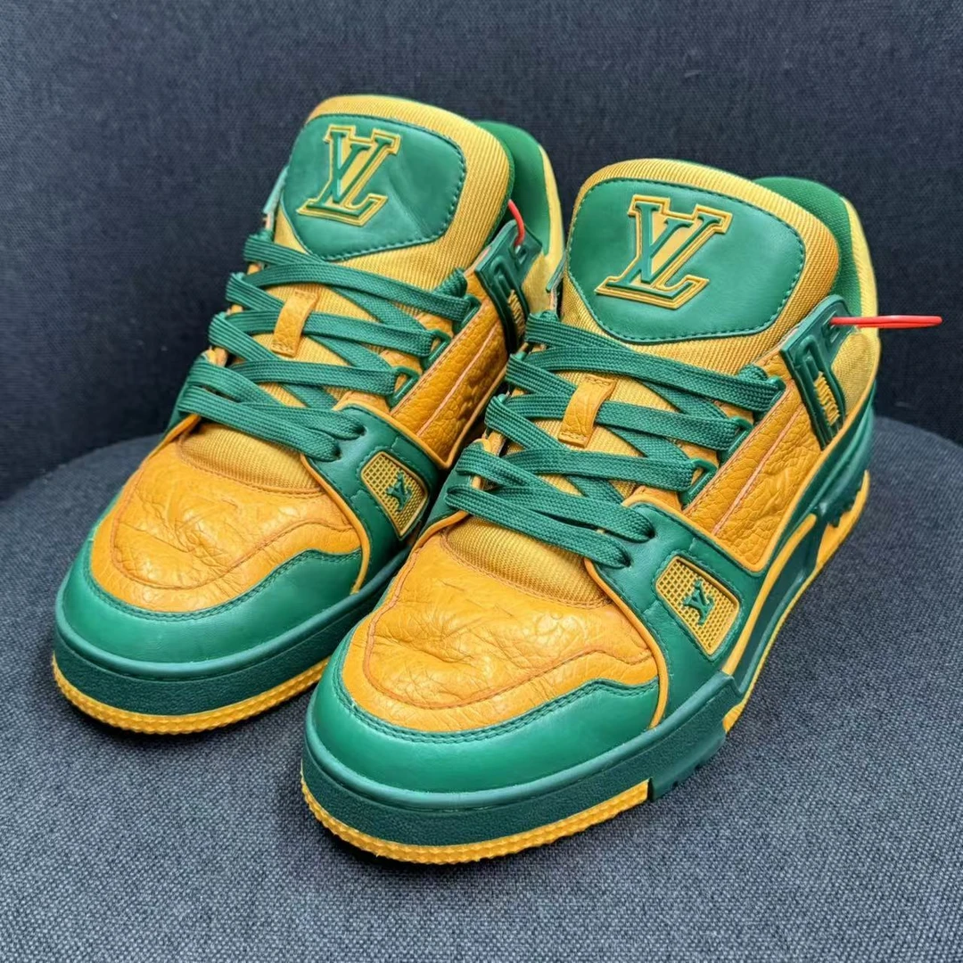 95新 LouisVuitton/路易威登 经典巴西黄绿配色trainer奢鞋