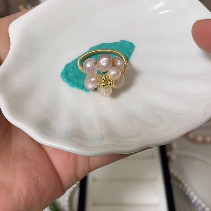 淡水珍珠颈饰未镶嵌戒指