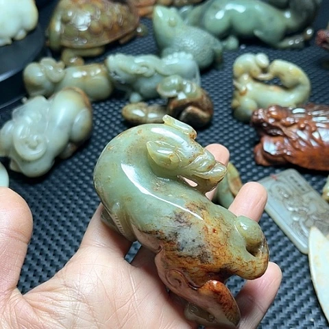 白玉菩提吊坠摆件