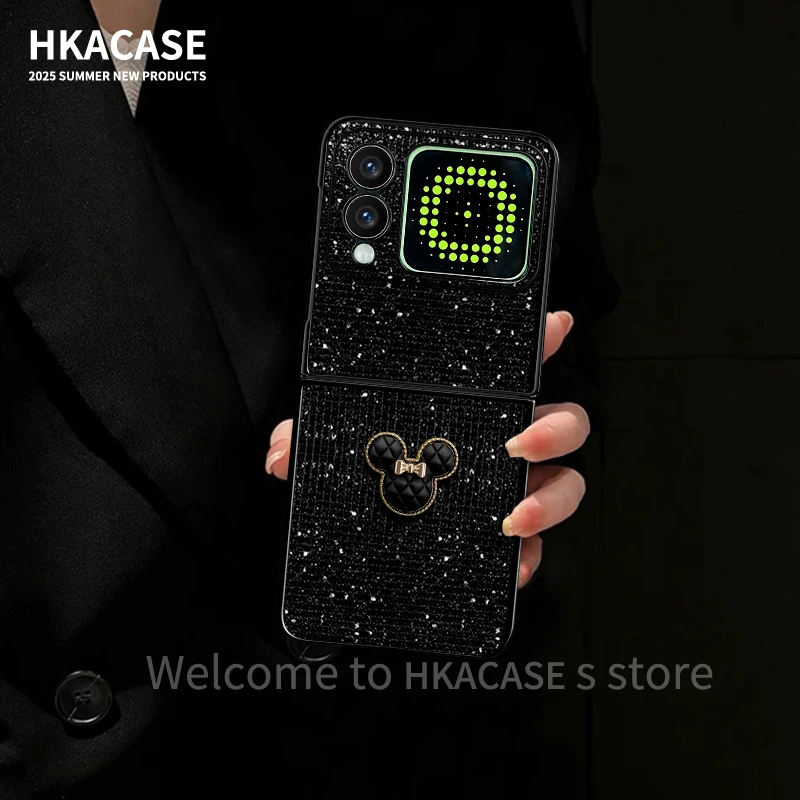 适用华为novaflips手机壳米奇二合一折叠闪钻星空全包保护套