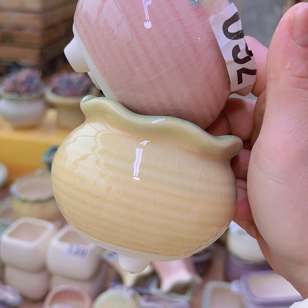 红陶陶瓷花盆当场满12包邮