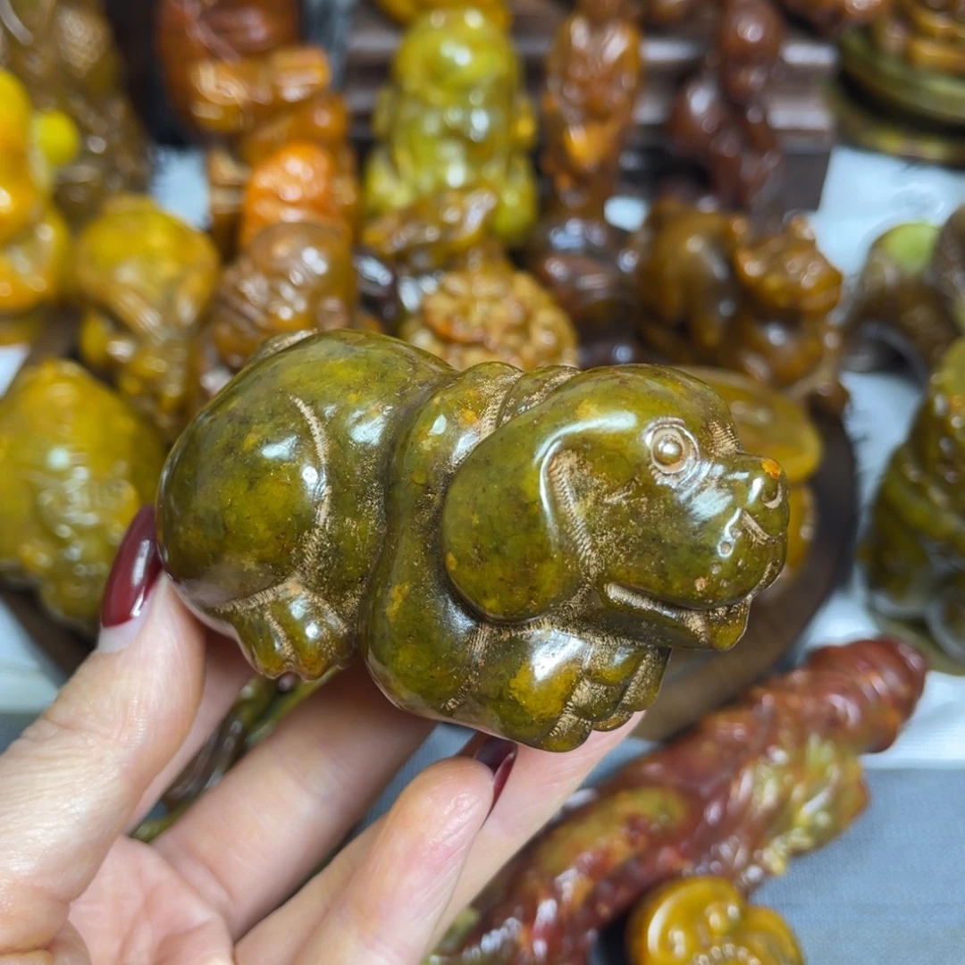 蛇纹石玉合金颈饰