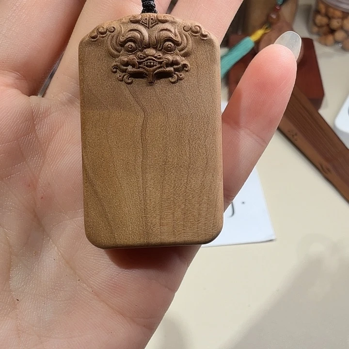 桃***子檀香木印度老山檀香精工貔貅无事牌