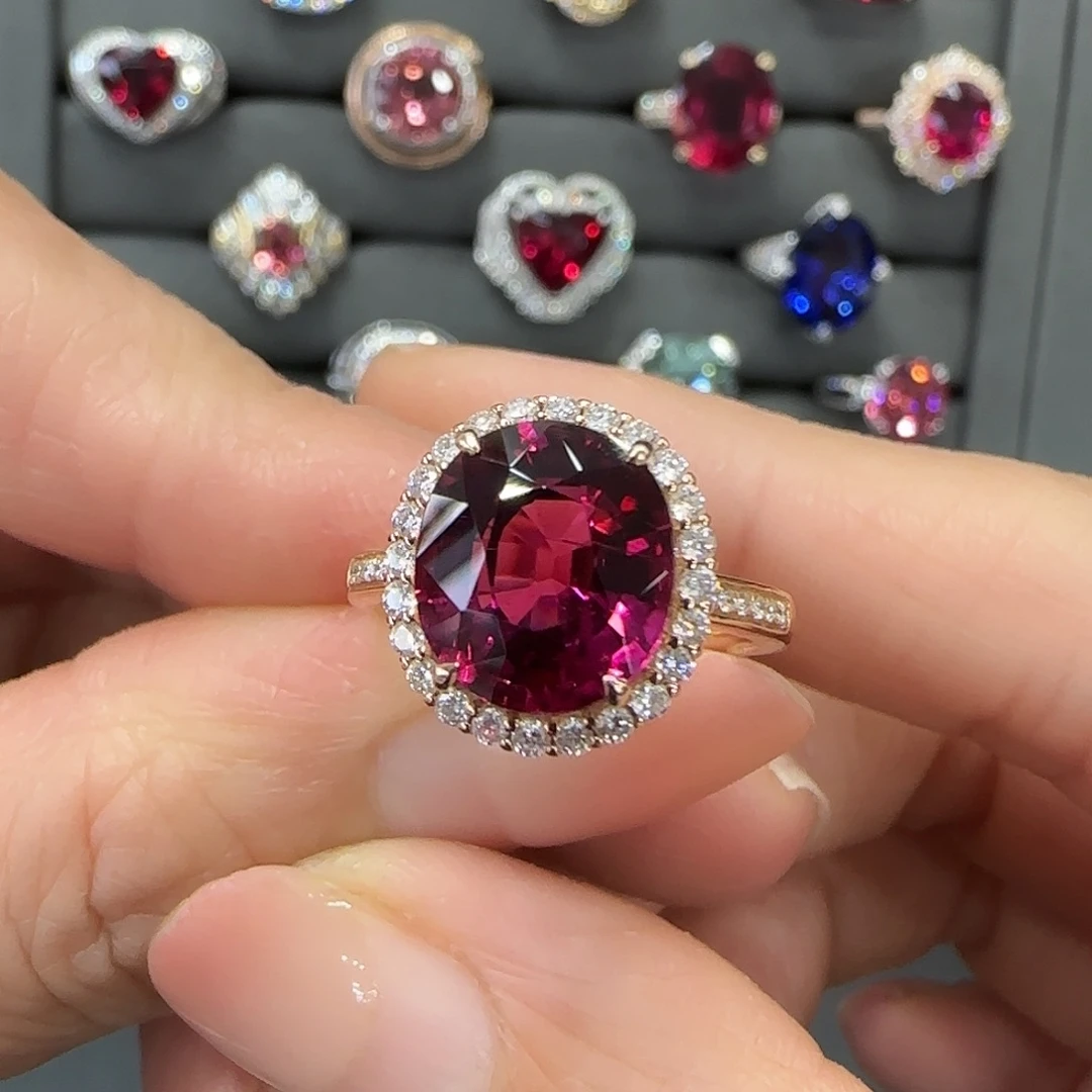 碧玺戒指18K金镶嵌4.36ct