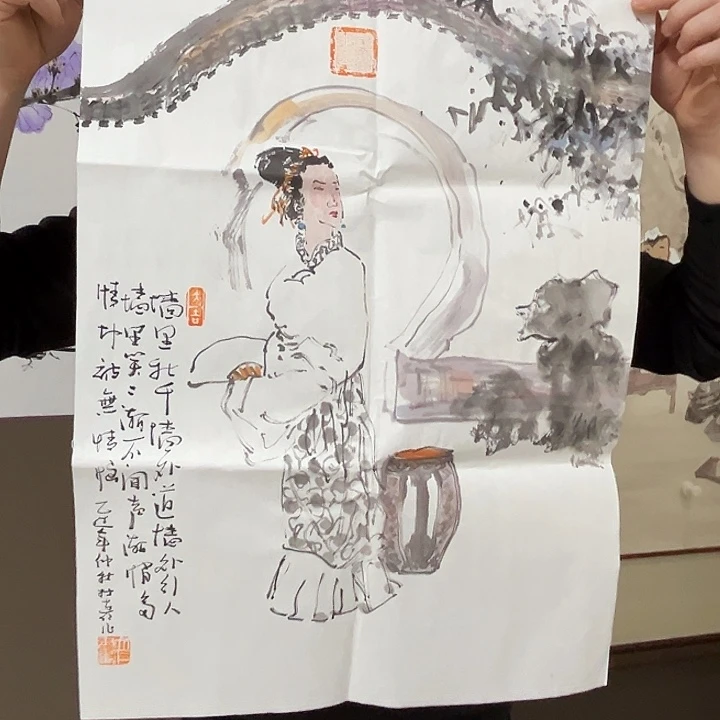 楚***秋国画林立仁  手绘原创