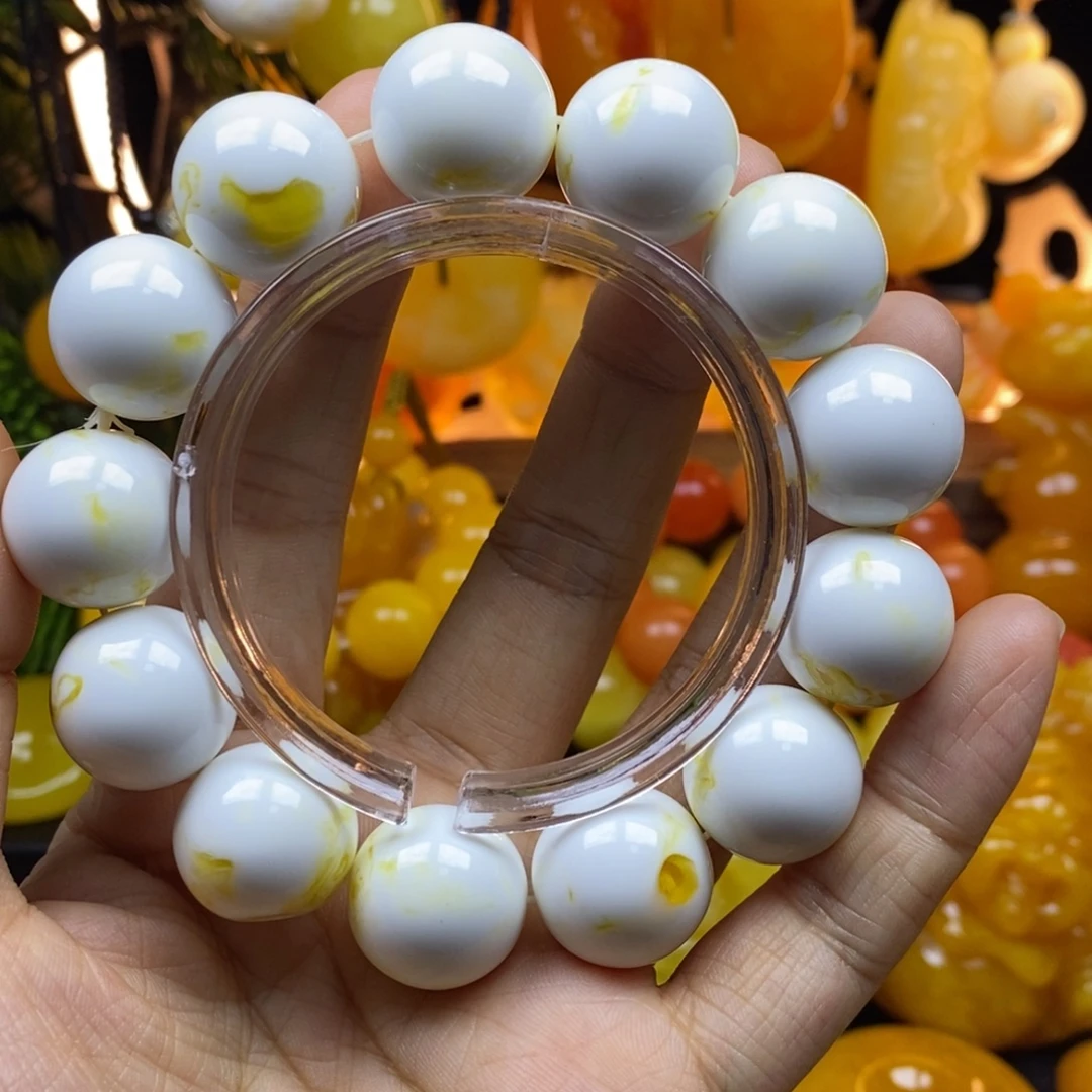 好***号无非金属全品无暇瓷白18精品手串