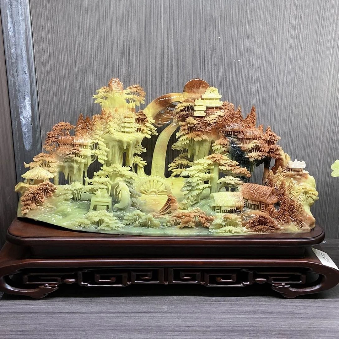 【闪购商品】蛇纹石玉（覆膜）未镶嵌珠宝奇石