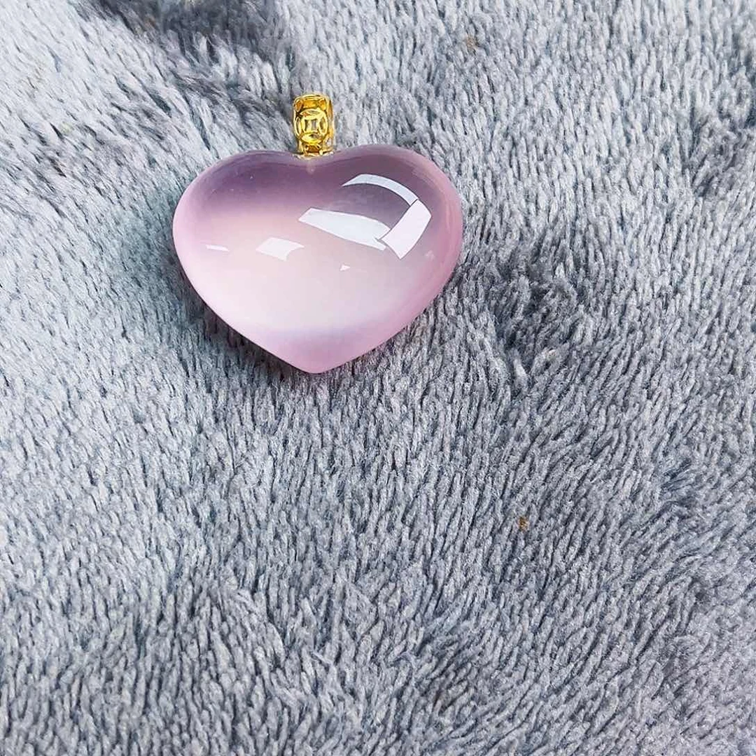 颈饰18K金镶嵌水晶天然