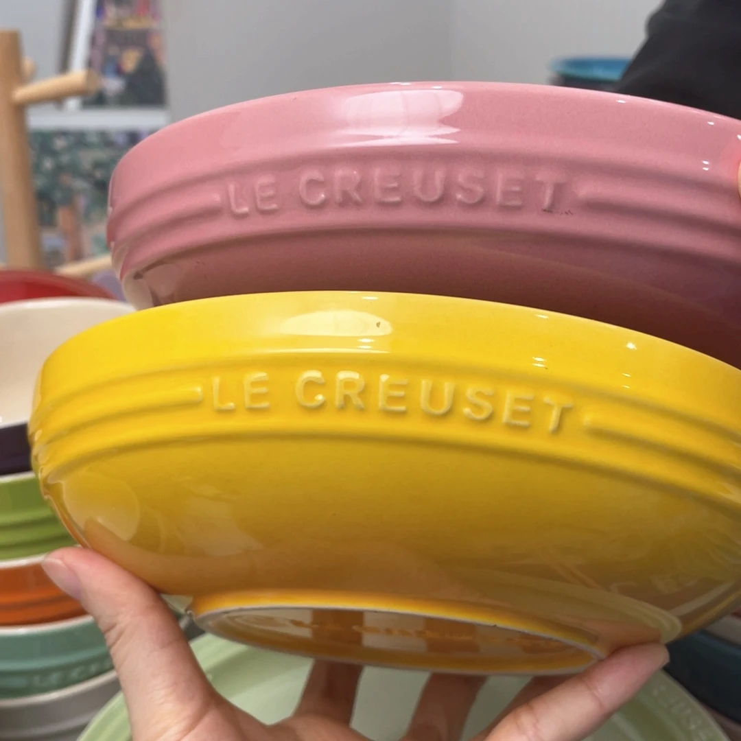 瓷片微瑕2个8英寸圆深盘