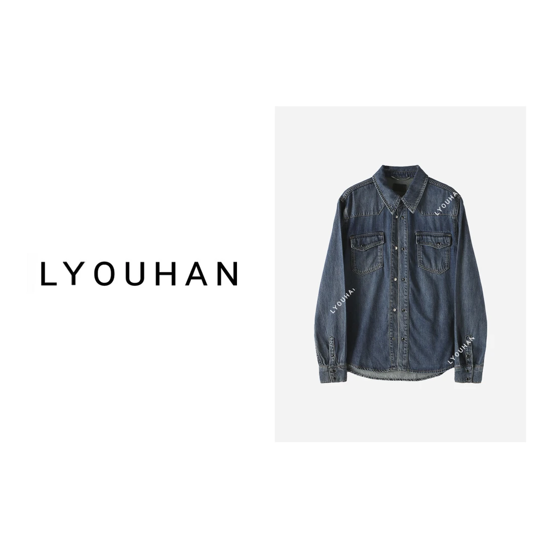 HAN YU 高定设计买手款软牛仔衬衣 2312A1890