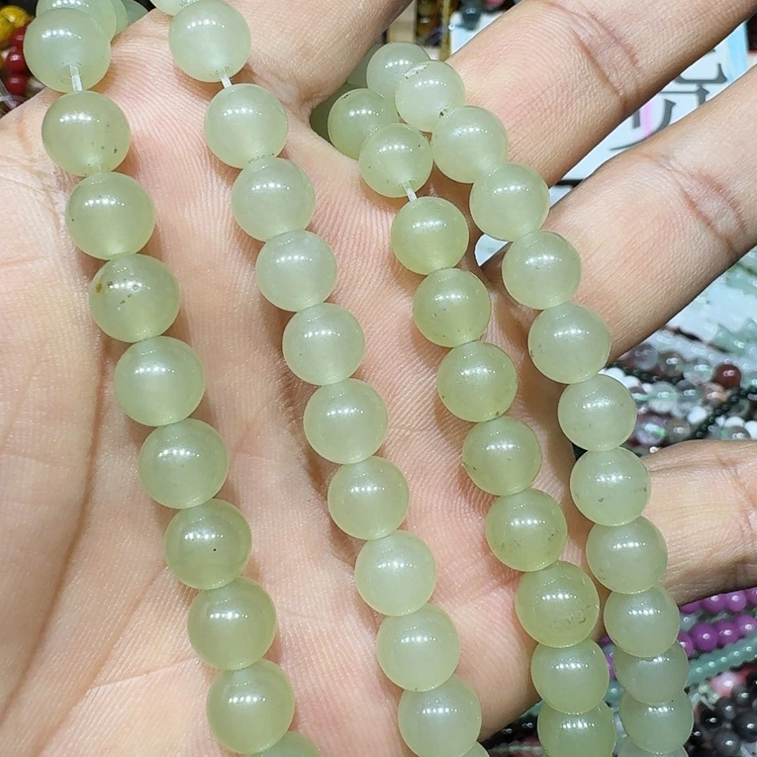 玛瑙/玉髓未镶嵌珠宝半成品清水玉8mm一条