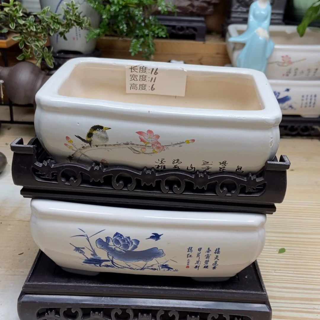 瓷片陶瓷花盆陶瓷艺术