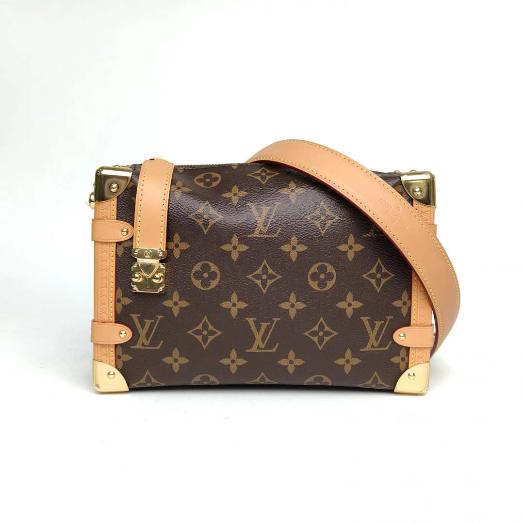 95新 LouisVuitton/路易威登 双攀-软盒子包 大号 24 老花 芯片