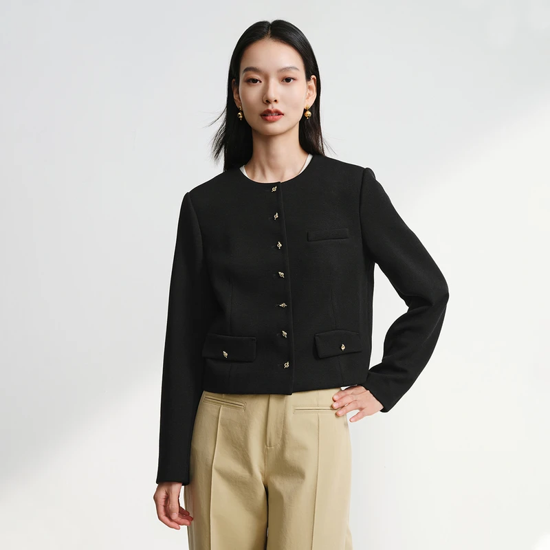 EP YAYING雅莹女装 优雅小香风截短针织开衫 2025新款1286A