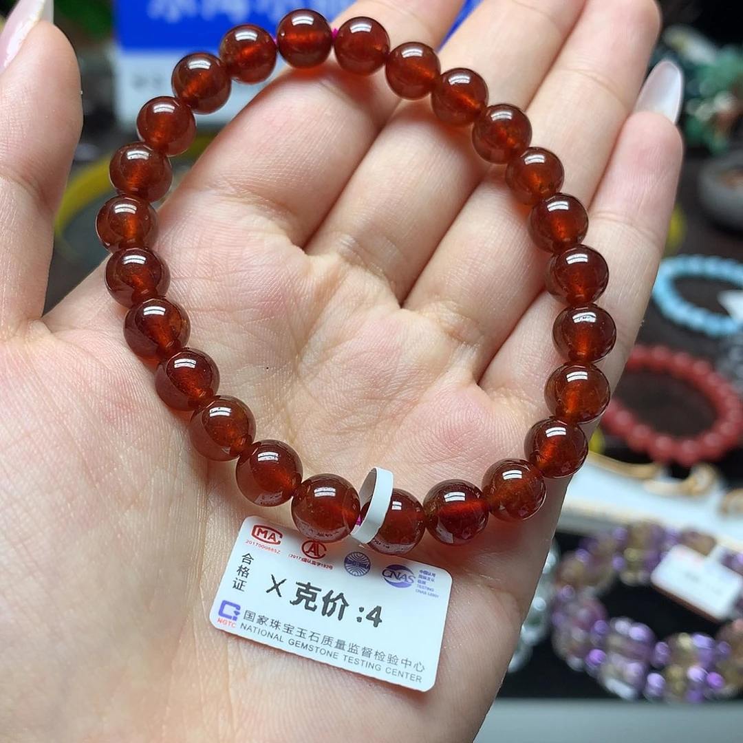 未镶嵌手链水晶石榴石