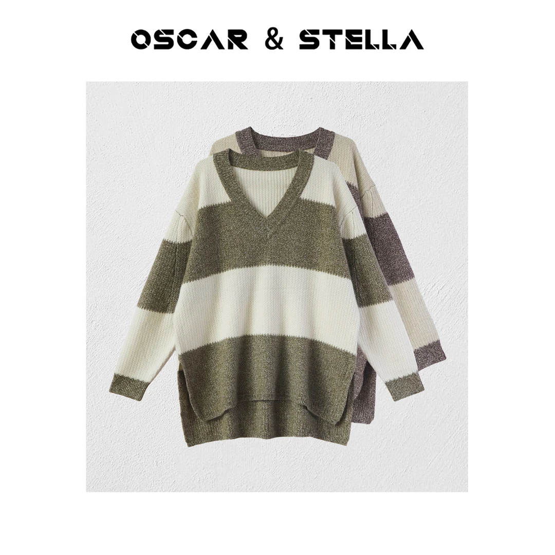OSCAR&STELLA【斑马】百搭毛针织衫时尚休闲百搭秋冬毛衣34-9163