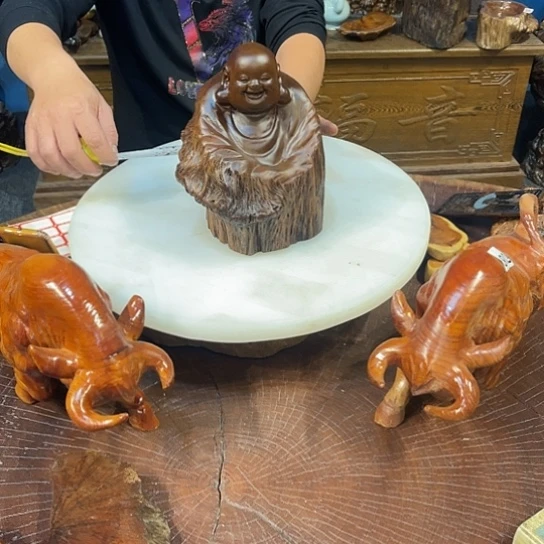 香榧木梭罗木手工雕刻弥勒佛