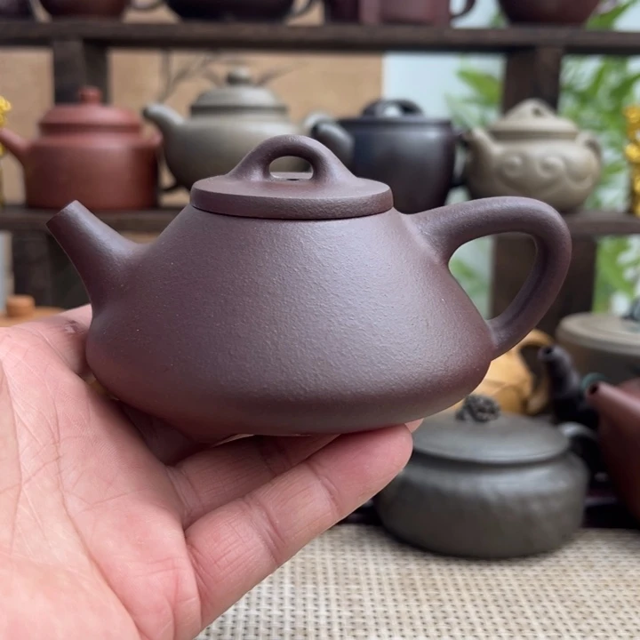 茶壶紫砂宜兴原矿紫砂半手石瓢200CC