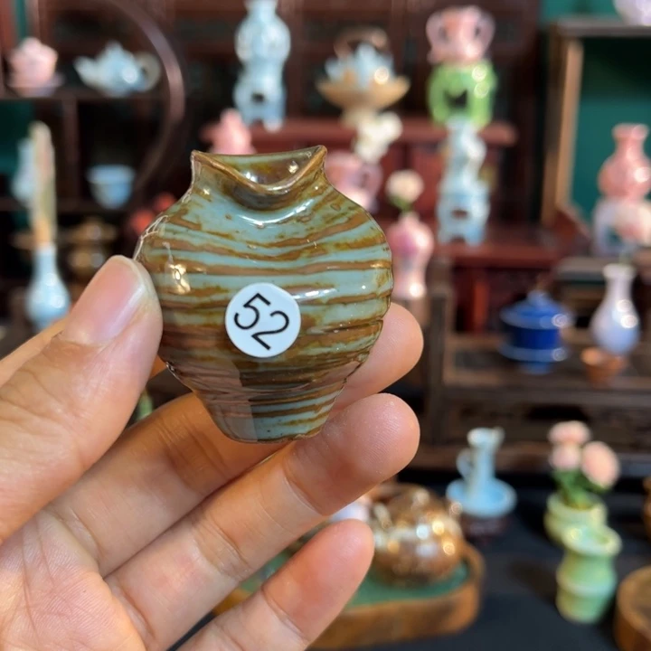 摆件微陶老王迷你花瓶