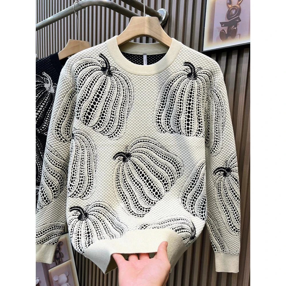 灏吉弧2025新款秋冬南瓜针织毛衣男士加码男士内层衬衫设计