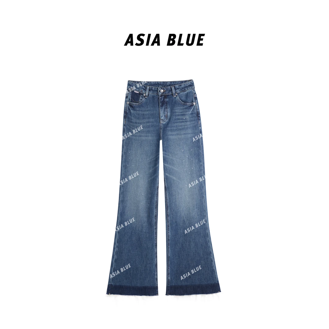 【ASIA BLUE】春季微弹直筒喇叭牛仔裤YH61032