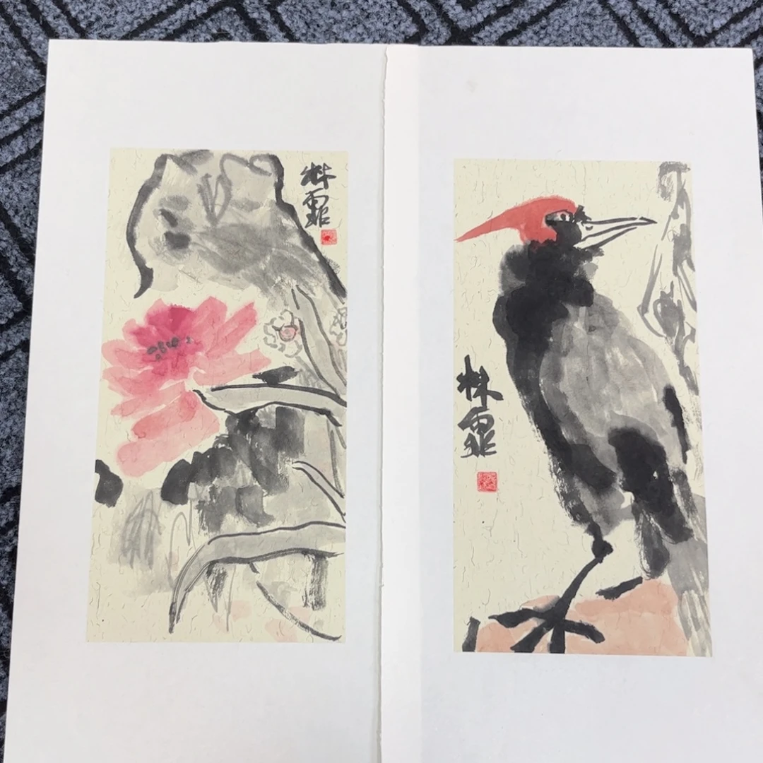 国画小品花鸟作品