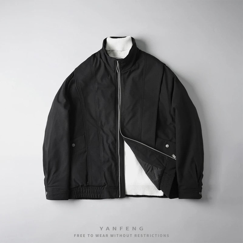 【美式夹棉立领棉服】冬季男士宽松潮流保暖棉衣外套情侣休闲棉袄