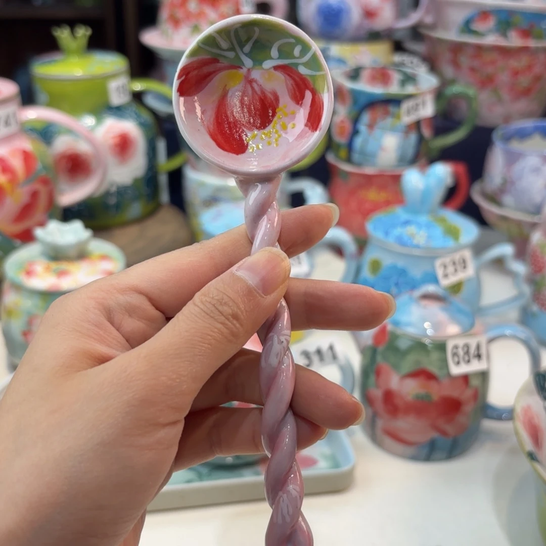 瓷片景德镇手绘高温釉下彩陶瓷茶具