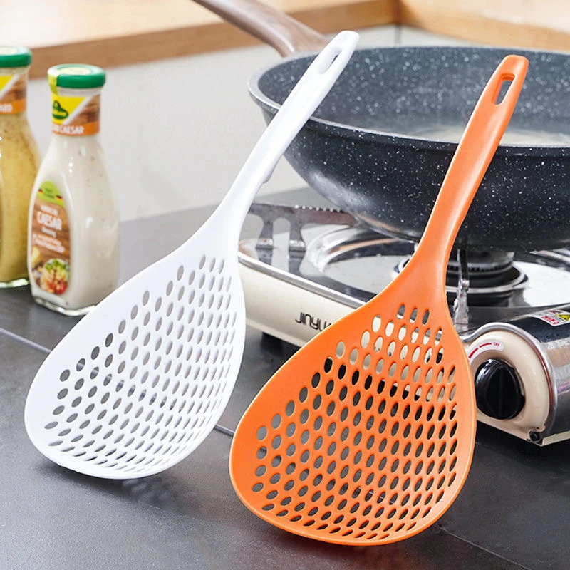 日本捞饺子大漏勺厨房长柄捞面条勺子家用火锅麻辣烫沥水捞勺滤网