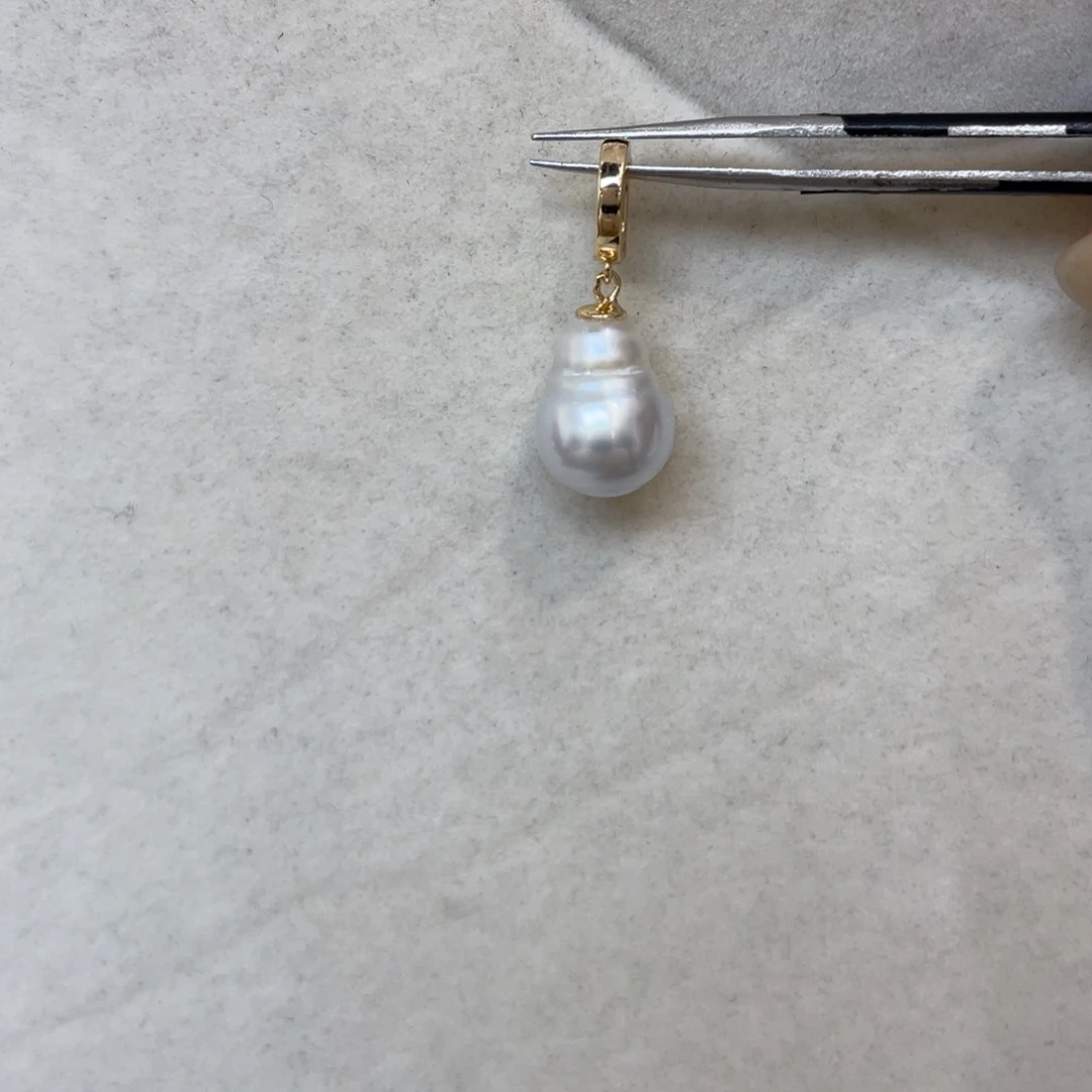 海水珍珠吊坠(不含链)银S925镶嵌