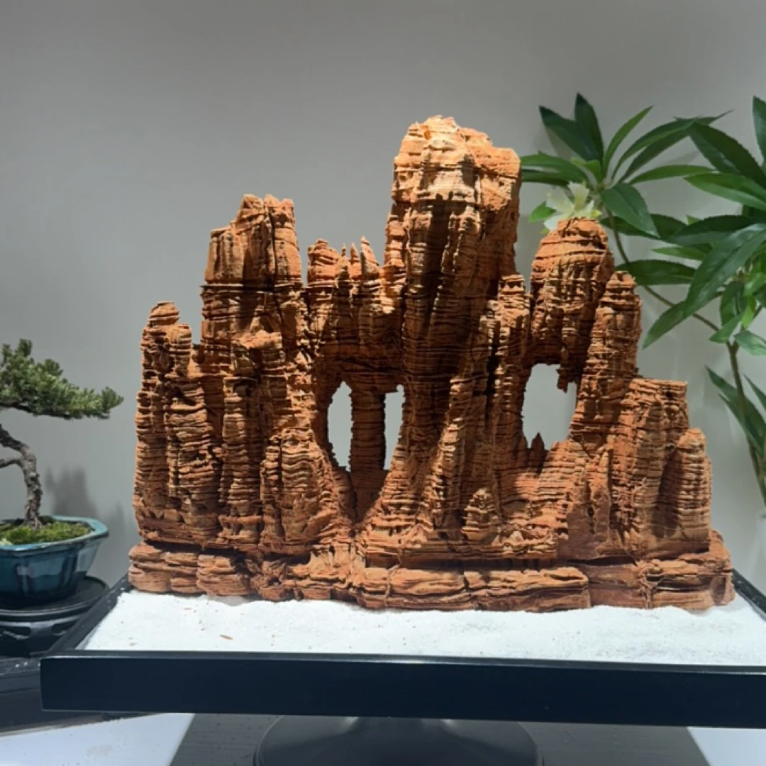 创意中式古风禅意观赏奇石用于鱼缸及室内装饰摆件