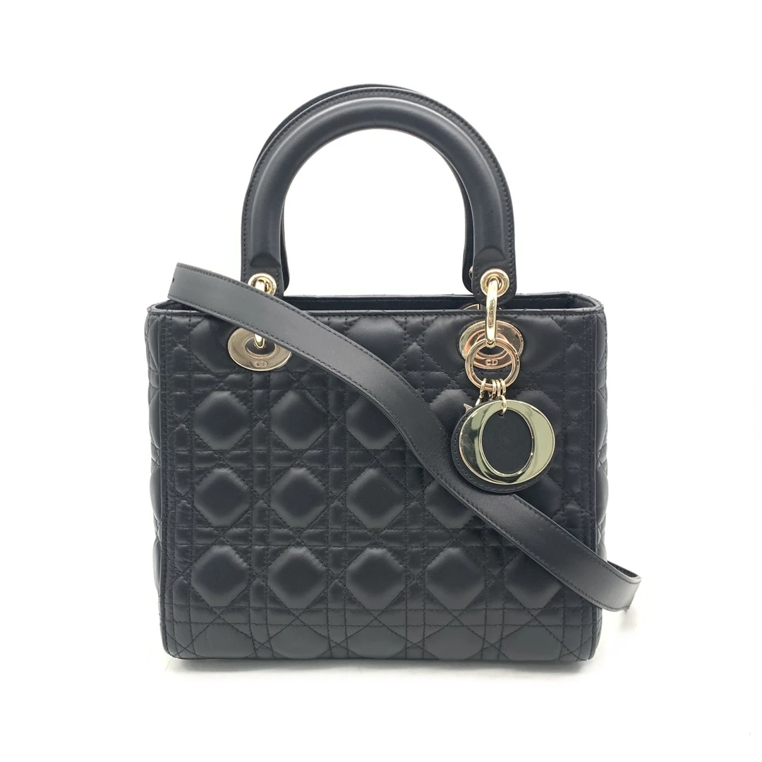 99新 DIOR/迪奥 【安则专属】黑金五格戴妃包