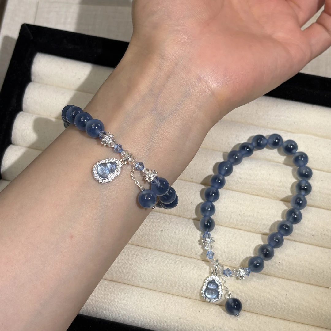 【Y060】天然蓝溏心玛瑙葫芦款多样性发其一